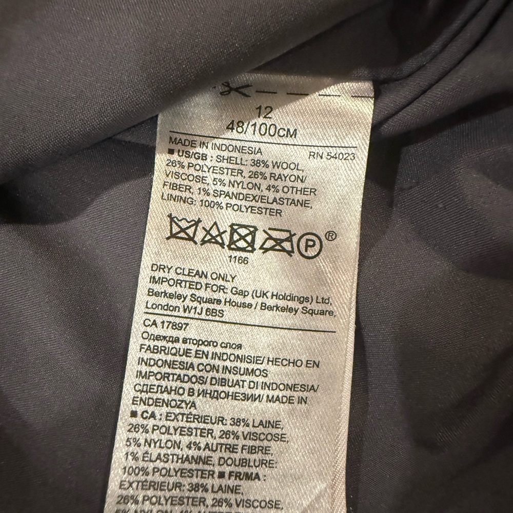 Banana Republic Gray Wool Blend V Neck Dress Size 12 - Picture 10 of 10